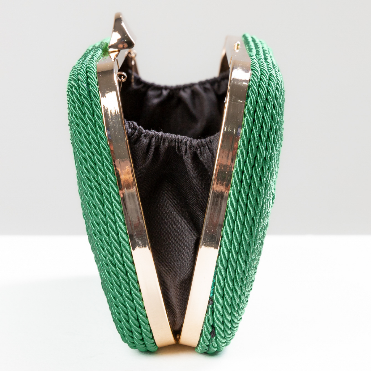 Bolsa de Festa Clutch Corda Trançada Verde