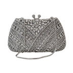 Bolsa Festa Clutch Pedraria Strass Prata