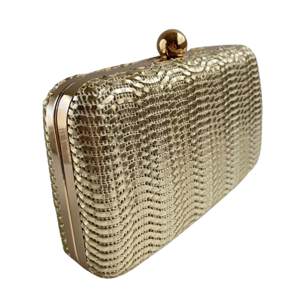 Bolsa de Festa Clutch Dourada - ReUse