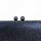 Bolsa Festa Clutch Pedraria Strass Azul Marinho