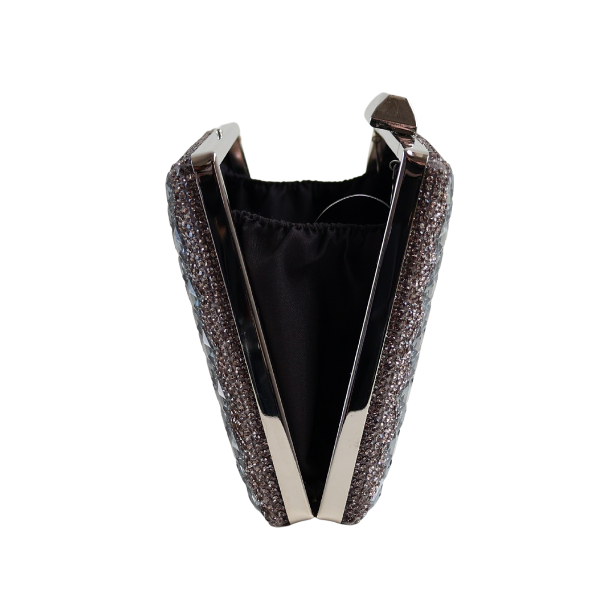 Bolsa Festa Clutch Pedraria Strass Prateada