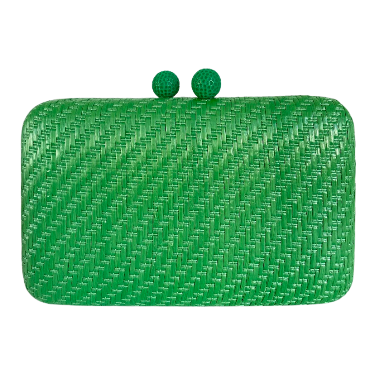 Bolsa de Festa Clutch Palha Verde Grama