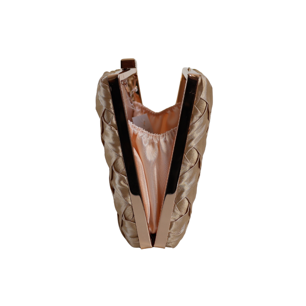 Bolsa Festa Clutch Tecido Acetinado Dourada