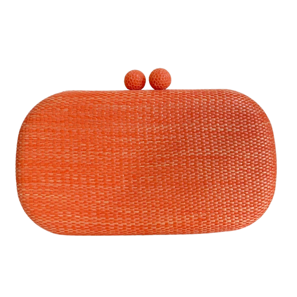 Bolsa de Festa Clutch Oval Palha Laranja