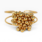 Kit Anel Regulável, Brinco e Bracelete - Dourado - Semijoia