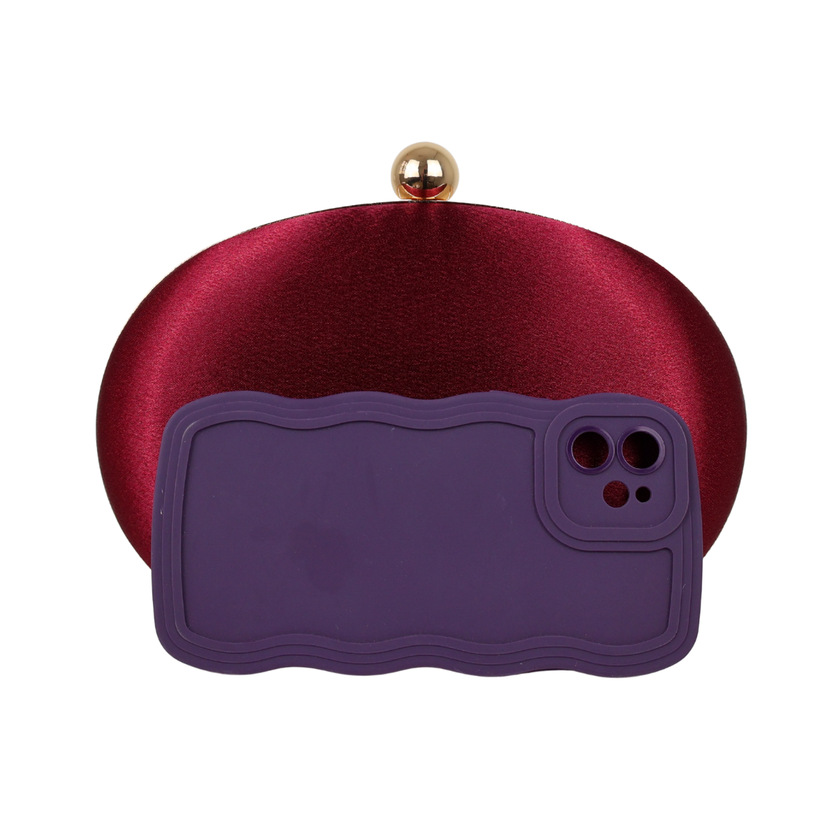Bolsa de Festa Clutch Vinho
