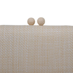 Bolsa Clutch Festa Palha Bege Claro