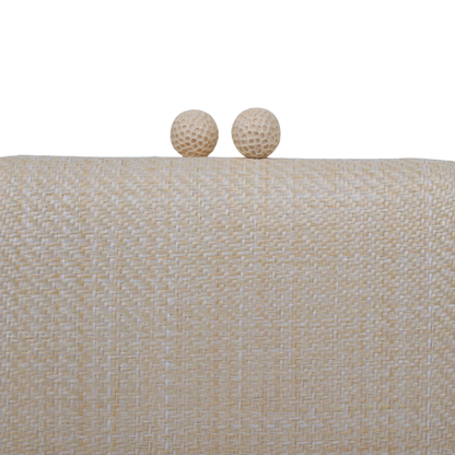 Bolsa Clutch Festa Palha Bege Claro