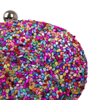 Bolsa Festa Clutch Pedraria Oval Colorida