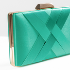 Bolsa de Festa Clutch Cetim Verde - ReUse