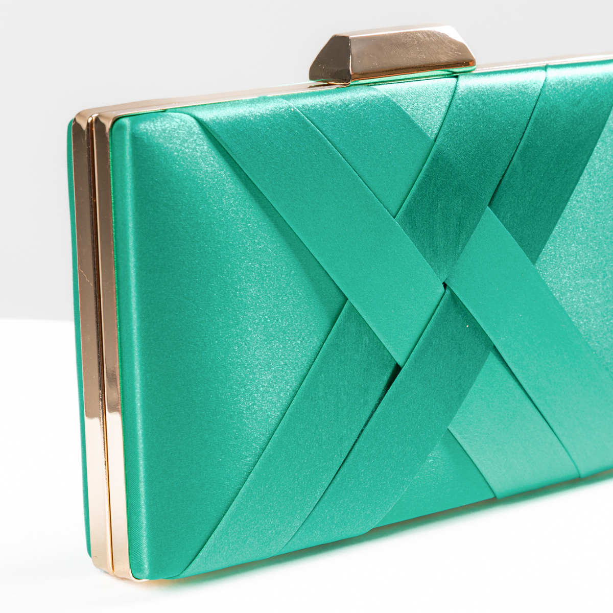 Bolsa de Festa Clutch Cetim Verde - ReUse