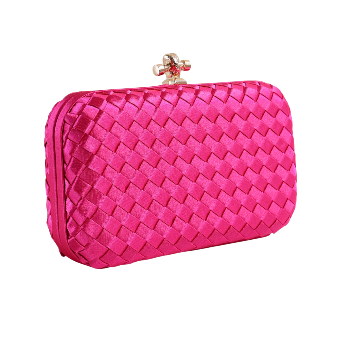Bolsa Clutch Festa Tressê Cetim Inspired Média Rosa Pink