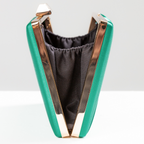 Bolsa de Festa Clutch Cetim Verde - ReUse