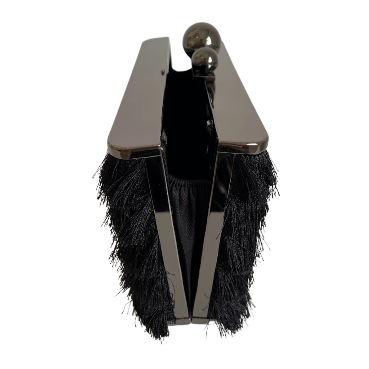 Bolsa Clutch Festa Tassel Franja Preta - ReUse