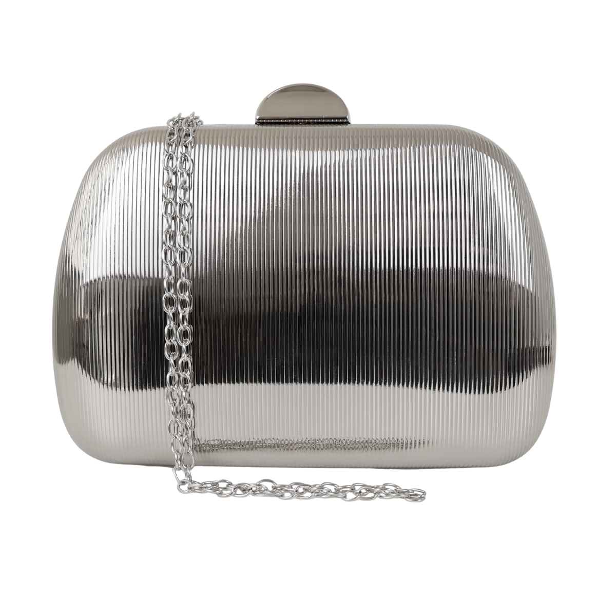 Bolsa de Festa Clutch Metalizada Prata