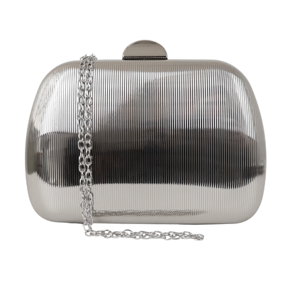 Bolsa de Festa Clutch Metalizada Prata