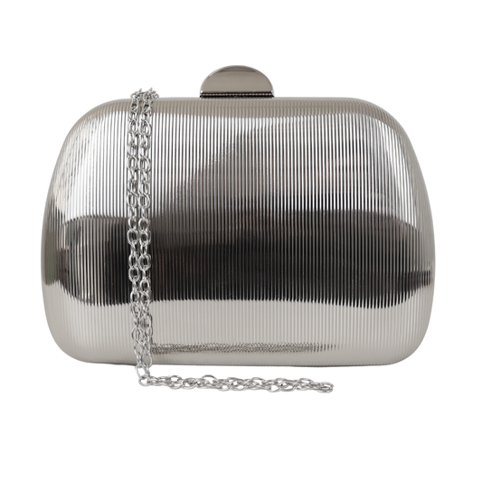 Bolsa de Festa Clutch Metalizada Prata