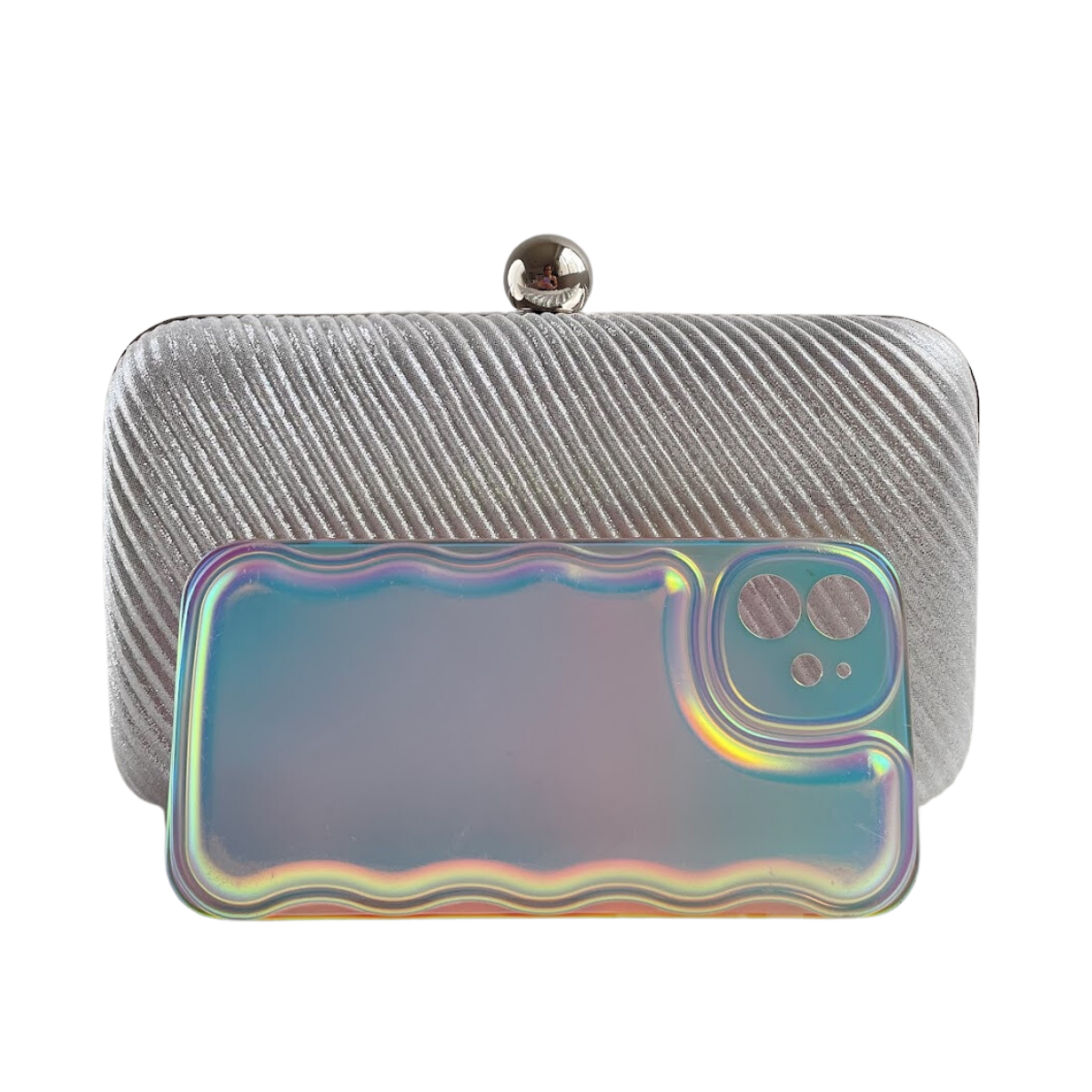 Bolsa de Festa Clutch Prata