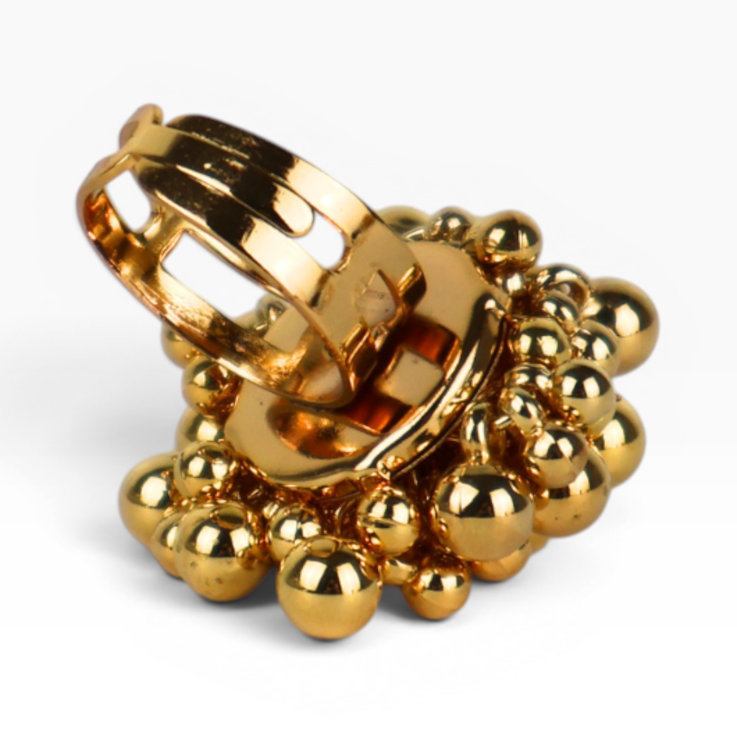 Kit Anel Regulável, Brinco e Bracelete - Dourado - Semijoia