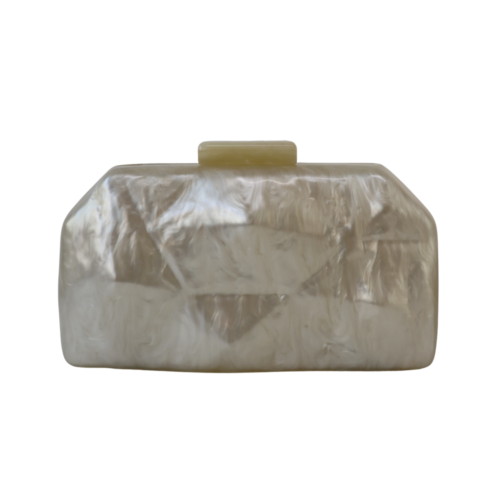 Bolsa Clutch Festa Acrílico Bege Claro