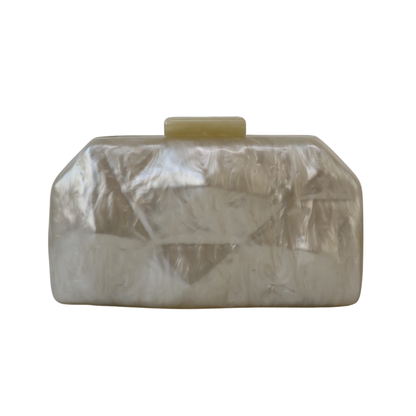 Bolsa Clutch Festa Acrílico Bege Claro