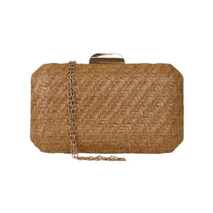 Bolsa Clutch Festa Palha Caramelo