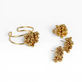 Kit Anel Regulável, Brinco e Bracelete - Dourado - Semijoia
