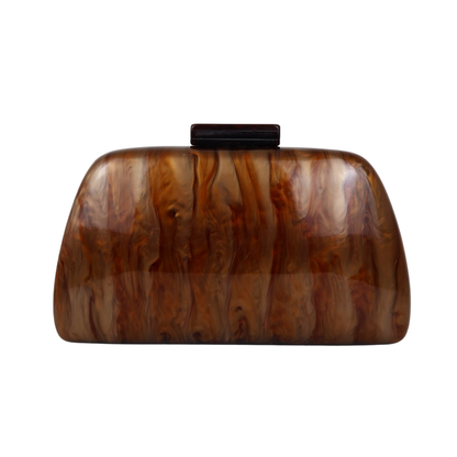 Bolsa Clutch Festa Acrílico Marrom