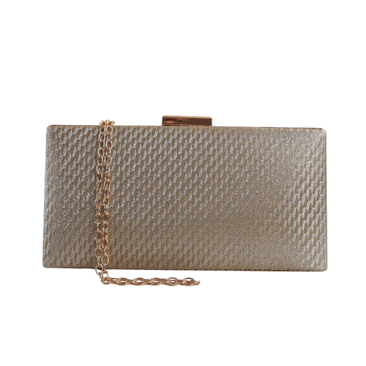 Bolsa Festa Clutch Retangular Dourada