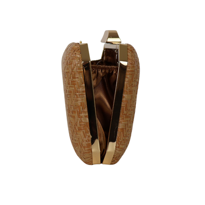 Bolsa Clutch Festa Palha Caramelo