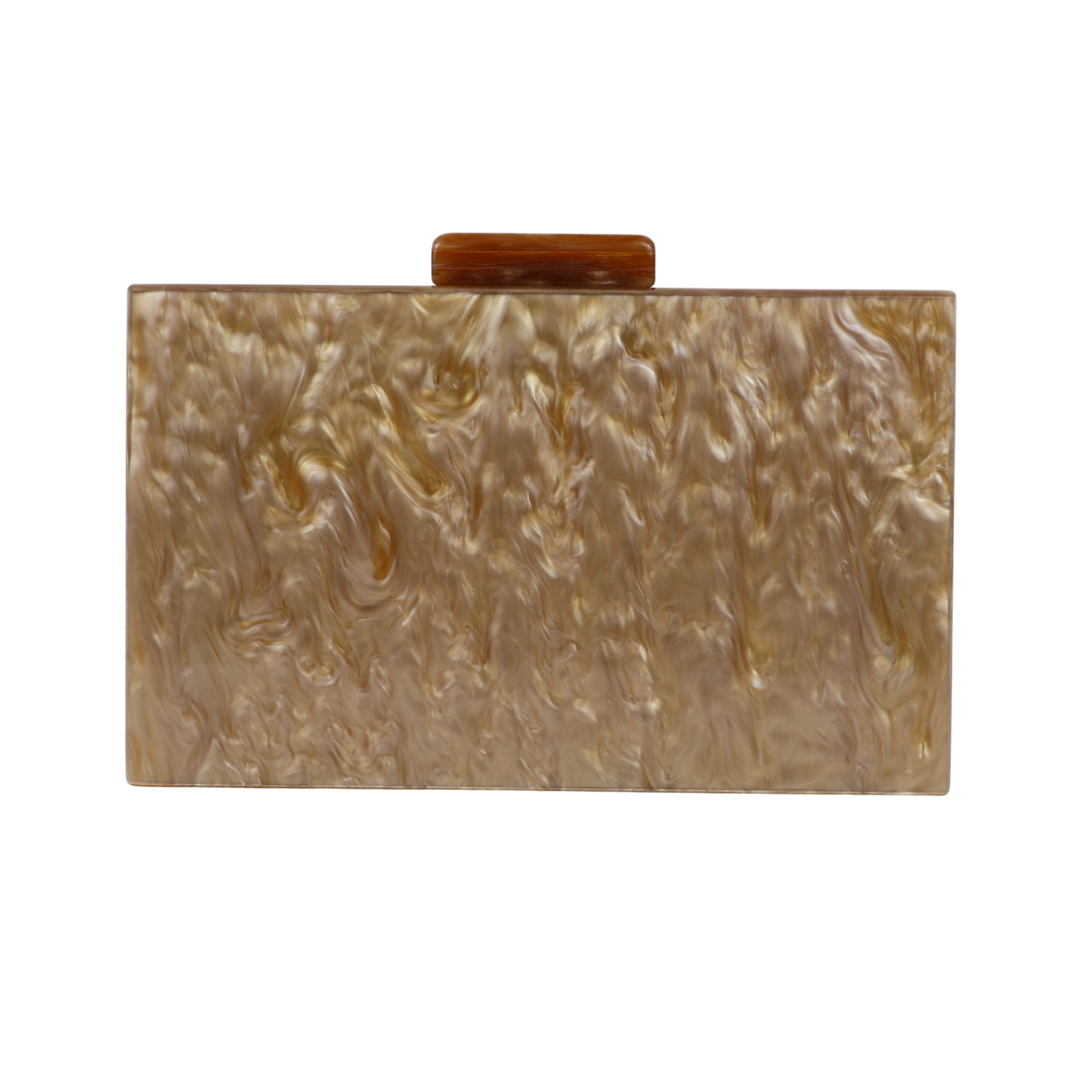 Bolsa de Festa Clutch Acrílico Marrom Caramelo
