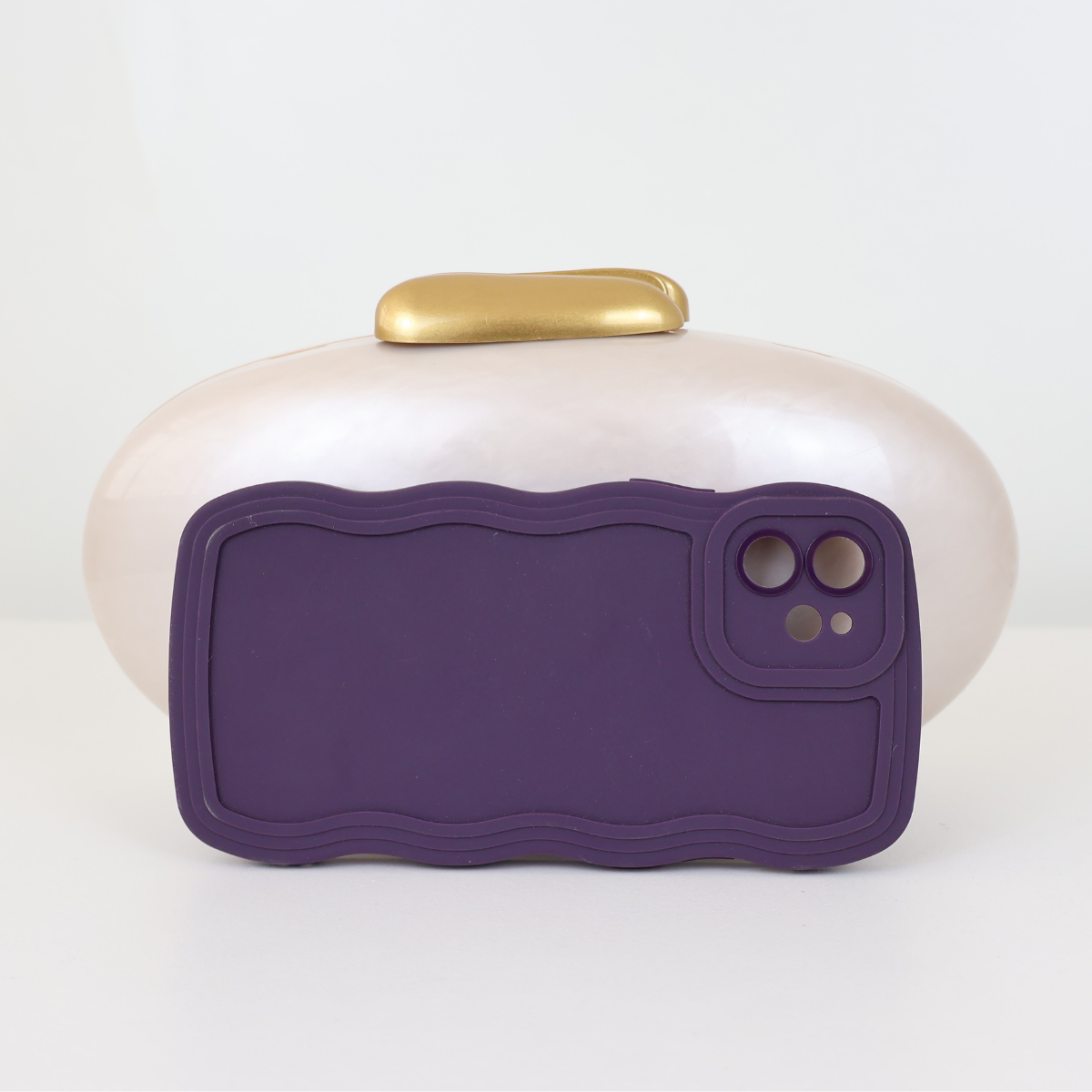 Bolsa Clutch Festa Acrílico Oval Bege Nude