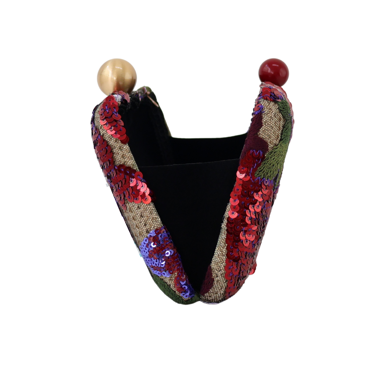 Bolsa Clutch Festa Bordada Flores Vermelha