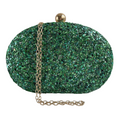 Bolsa Festa Clutch Pedraria Verde Oval