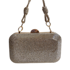 Bolsa Festa Clutch Pedraria Strass Dourada - ReUse