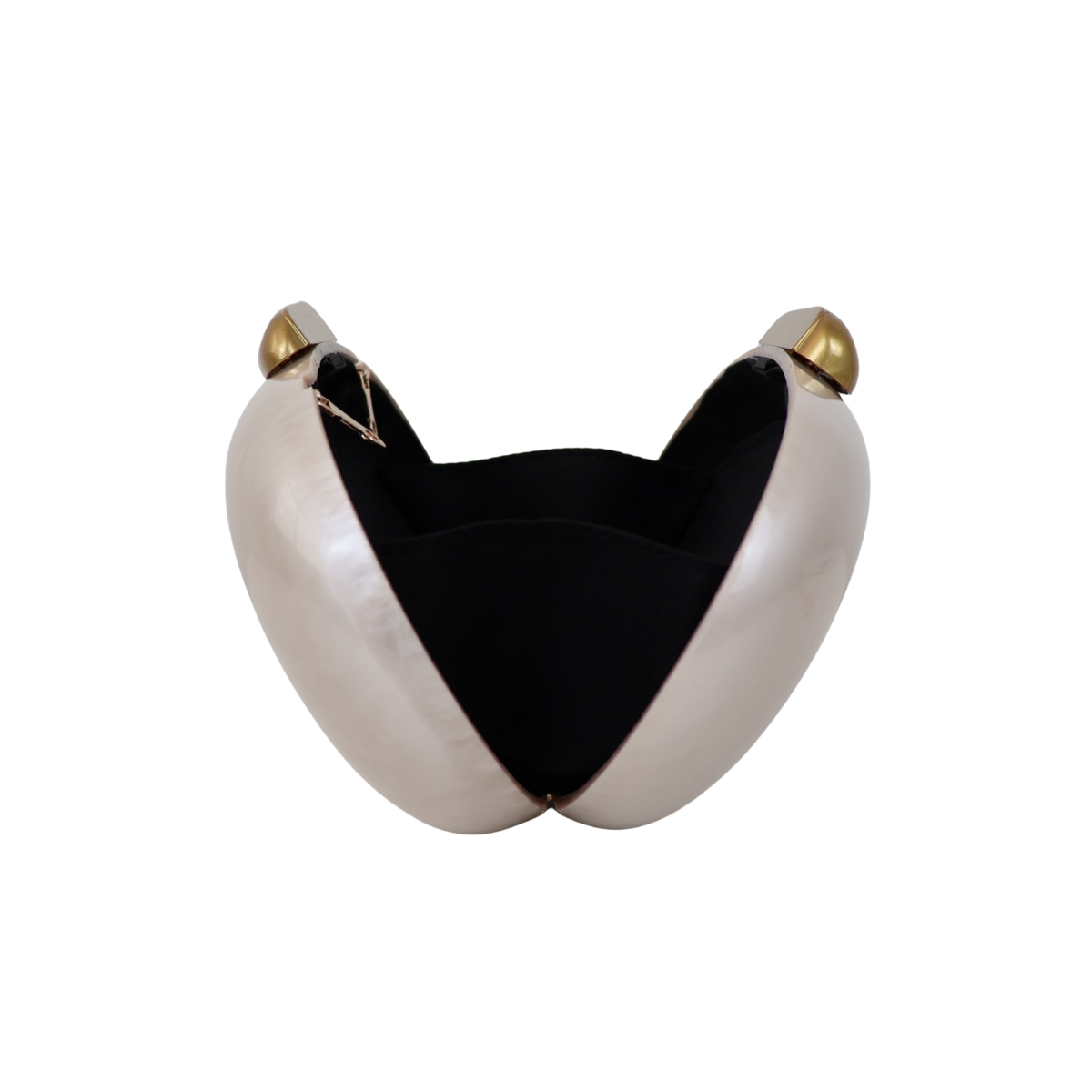 Bolsa Clutch Festa Acrílico Oval Bege Nude