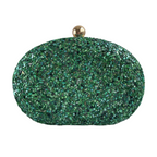 Bolsa Festa Clutch Pedraria Verde Oval