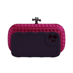Clutch Tressê Cetim Inspired Pequena Fúcsia
