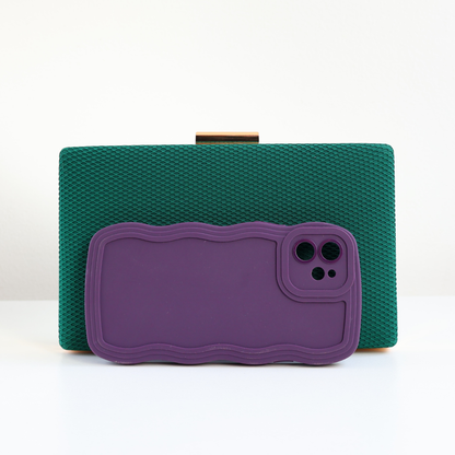 Bolsa Clutch Festa Tecido Verde