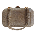Bolsa Festa Clutch Pedraria Strass Dourada - ReUse