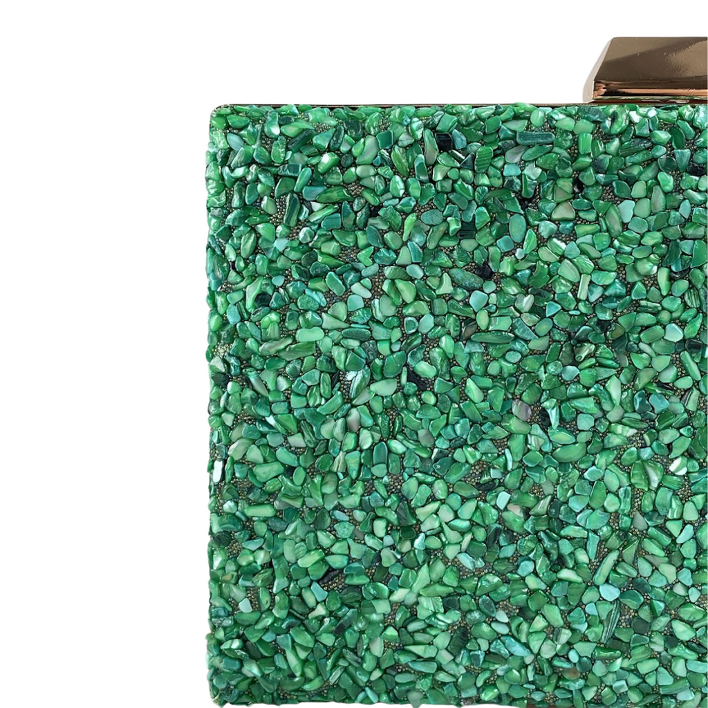 Bolsa Festa Clutch Pedraria Verde