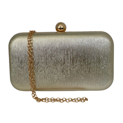 Bolsa de Festa Clutch Metalizada Dourada