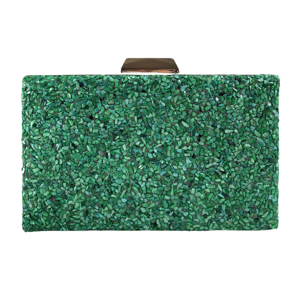 Bolsa Festa Clutch Pedraria Verde