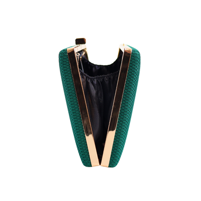 Bolsa Clutch Festa Tecido Verde