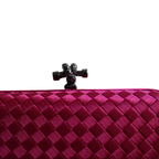 Clutch Tressê Cetim Inspired Pequena Fúcsia