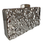 Bolsa de Festa Clutch Prata Metálica