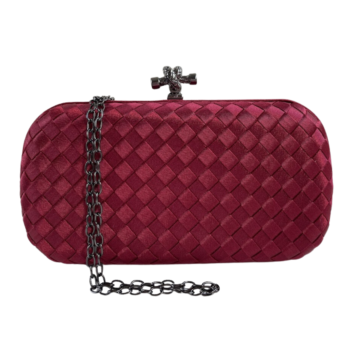 Clutch Tressê Cetim Inspired Pequena Marsala