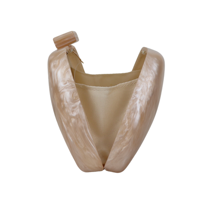 Bolsa Clutch Festa Acrílico Bege