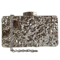 Bolsa de Festa Clutch Prata Metálica