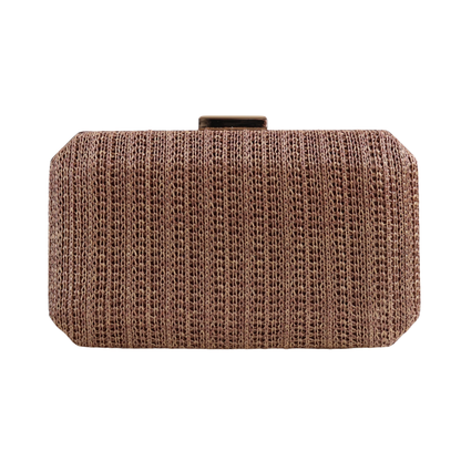Bolsa Clutch Festa Palha Marrom